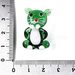 Figurines de chat en verre filé faites à la main&nbsp;LAMP-N034-26D