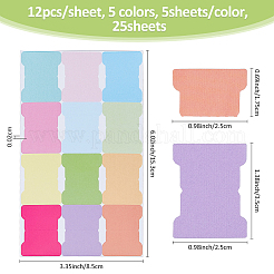 25 лист 5-х цветной бумаги с индексными вкладками&nbsp;DIY-FH0009-05