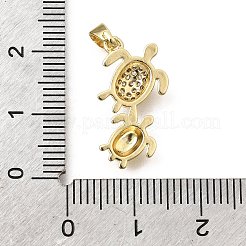Pendenti in ottone con zirconi chiari&nbsp;KK-B187-15G
