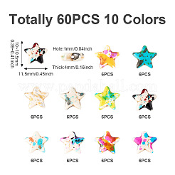 60 шт. 10-цветные синтетические бирюзовые бусины&nbsp;TURQ-TA0001-06