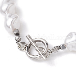 Женские браслеты из пластика с имитацией жемчуга&nbsp;BJEW-JB10569