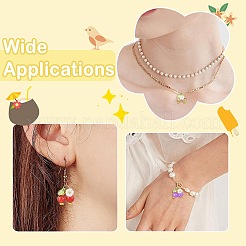 50 шт. 10 стиля подвески-вишни из стекла и смолы с имитацией жемчуга&nbsp;PALLOY-CJ00161