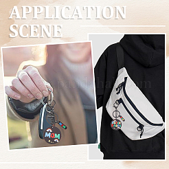 6 шт. 2 стиля брелок на тему День отца/День матери&nbsp;KEYC-SP0001-11