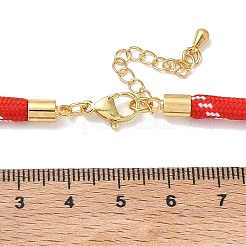 Fabrication de colliers en cordon rond enroulé autour d'une âme en polyester&nbsp;KK-CBACFA2-03G-25