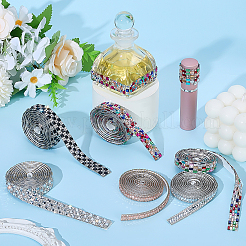 6 ярд 6 стиля блестящие стеклянные стразы горячей фиксации&nbsp;DIY-ME0001-84