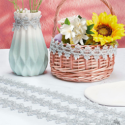 Кружевные ленты из полиэстера&nbsp;OCOR-WH0082-20B