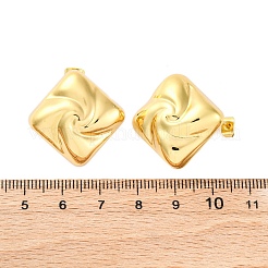 Pendientes de botón de acero inoxidable 304 con forma de rombo&nbsp;EJEW-A125-77G
