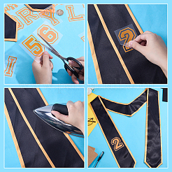 1 écharpe de remise de diplôme en polyester&nbsp;DIY-WR0005-12
