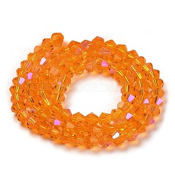 Transparentes perles de verre de galvanoplastie brins&nbsp;EGLA-A039-T3mm-L23