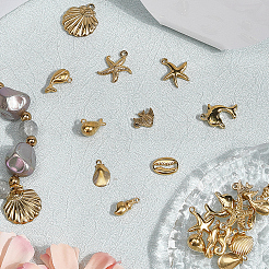 24 шт. 12 стиля подвески из нержавеющей стали 304 с тематикой океана&nbsp;STAS-SC0010-47