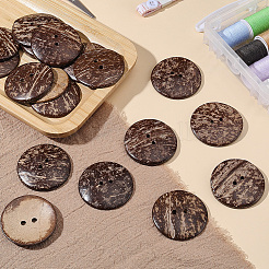 20 bouton en noix de coco&nbsp;COCO-CY0001-01