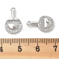 Colgantes de circonita cúbica transparente de latón chapado en rack&nbsp;KK-M102-22P-A