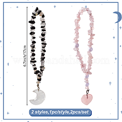 2 pz quarzo rosa naturale&nbsp;HJEW-DR00066