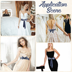 Длинный полиэстеровый шелковый шарф для женщин и девочек&nbsp;AJEW-WH20022-48A