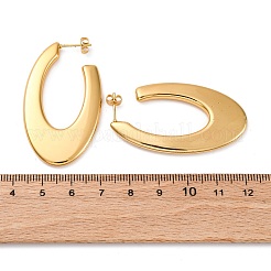 Orecchini ovali in acciaio inossidabile 304&nbsp;EJEW-A125-26G