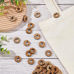 Подвески из неокрашенного дерева&nbsp;WOOD-BC0001-06