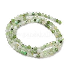 Натуральные хризопразные бисерные пряди G-RM2025-A39-3mm