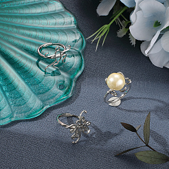 3 шт. 3 стиля регулируемых латунных колец&nbsp;FIND-SC0016-75