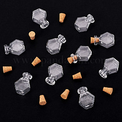 10 шт. прозрачные стеклянные бутылки желаний&nbsp;AJEW-TA0002-85G