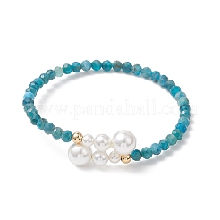 Braccialetti con perline di apatite naturale&nbsp;BJEW-JB13326-01