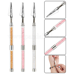 3 шт. 3-х цветные железные зажимы для заметок из кожи аллигатора&nbsp;AJEW-WR0002-29