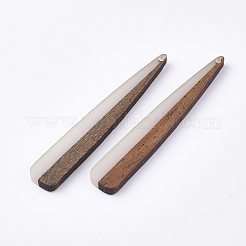 Grands pendentifs en résine et bois de noyer&nbsp;RESI-T035-04