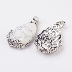 Валентина идеи подарков для парней натуральный подвески Howlite&nbsp;G-Q689-16