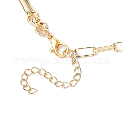 Латунные цепочки-скрепки и прямоугольные звенья для женщин&nbsp;NJEW-JN05673