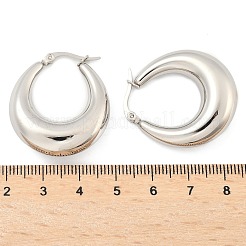 Boucles d'oreilles créoles épaisses en acier inoxydable 304 anti-ternissement pour femmes&nbsp;EJEW-F280-06E-P