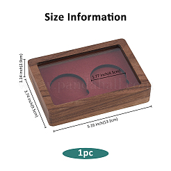 Münzverpackungsboxen aus Holz mit 2 Schlitz&nbsp;CON-WH0110-021A