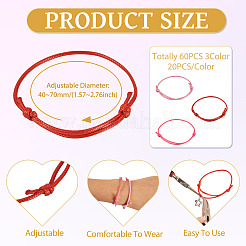 60pcs 3 Farben koreanische gewachste Polyester-Schnur-Armbandherstellung&nbsp;AJEW-CW0001-06
