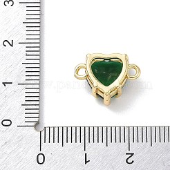 Herzförmige Verbindungsstücke aus Messing und Glas&nbsp;KK-L268-016G