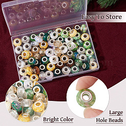 72 Stück 12 Farben Weihnachtsmotiv Harz Unterlegscheibe European Beads&nbsp;RESI-TA0004-88