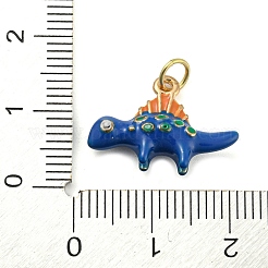 Dinosaurier-Anhänger mit Messing-Emaille-Beschichtung&nbsp;LS-KK-Q804-12G