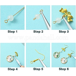 Наборы для самостоятельного изготовления сережек-кроликов из эмалевого сплава&nbsp;DIY-YW0010-72
