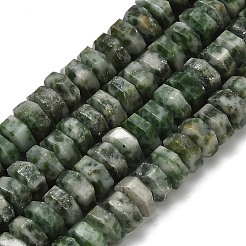 Натуральные зеленые пятна яшмовых нитей&nbsp;G-G317-A18-3x6mm