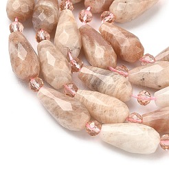 Натуральный Sunstone бисер пряди&nbsp;G-G453-F01-8x16mm