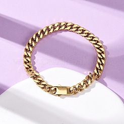 Bracelets à chaîne gourmette en acier inoxydable 304 pour unisexe&nbsp;BJEW-K283-01A-G