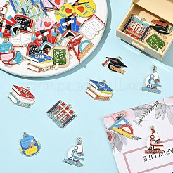 20pcs 10 styles de pendentifs en émail en alliage&nbsp;ENAM-YW0009-32