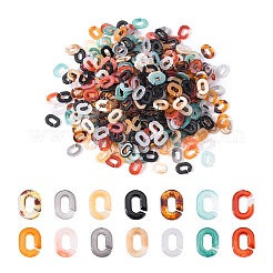 560шт 7 цвета непрозрачные акриловые соединительные кольца&nbsp;SACR-CJ0001-18