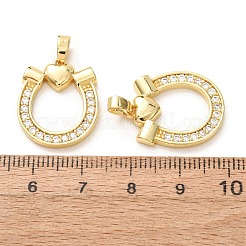 Pendenti in zirconi cubici trasparenti in micro pavè di ottone&nbsp;KK-A304-28A-G