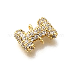 Messing Micro Pave Buchstabenglieder mit Zirkonia&nbsp;KK-I717-04I