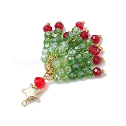 3 шт. большие подвески-кисточки из стеклянных бусин&nbsp;PALLOY-JF02983