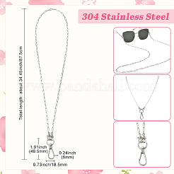 1 шт. 304 нержавеющая сталь цепочка-скрепка подвеска украшение&nbsp;HJEW-SC0002-58