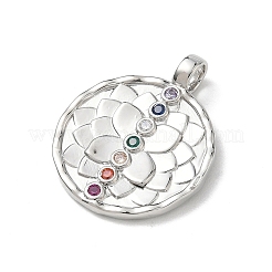 Pendenti in zirconi cubici colorati in micro pavè di ottone&nbsp;KK-A300-14P