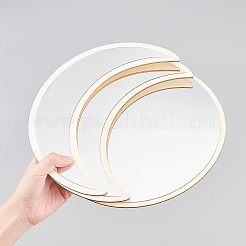 Miroir de phase de lune en bois acrylique&nbsp;DIY-WH0167-48A