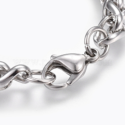 Bracciali a catena di grano in acciaio inossidabile 304 anti-appannamento&nbsp;BJEW-P239-03B
