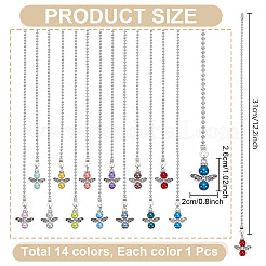 14 шт. 14 цвета ангел стеклянный жемчуг и сплав подвески потолочный вентилятор тяговые удлинители цепи&nbsp;PALLOY-HY00059