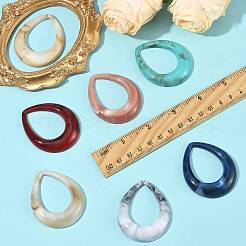 24шт 6 цвета акриловые большие подвески&nbsp;OACR-FS0002-65