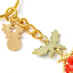 Рождественские плетеные стеклянные брелки&nbsp;KEYC-MZ00017-01